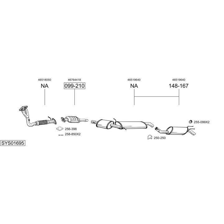 Išmetimo sistema BOSAL SYS01695