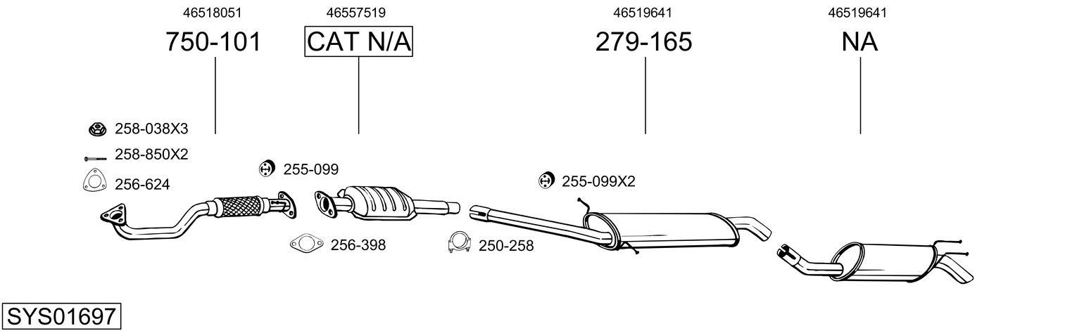 Išmetimo sistema BOSAL SYS01697