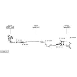 Išmetimo sistema BOSAL SYS01703