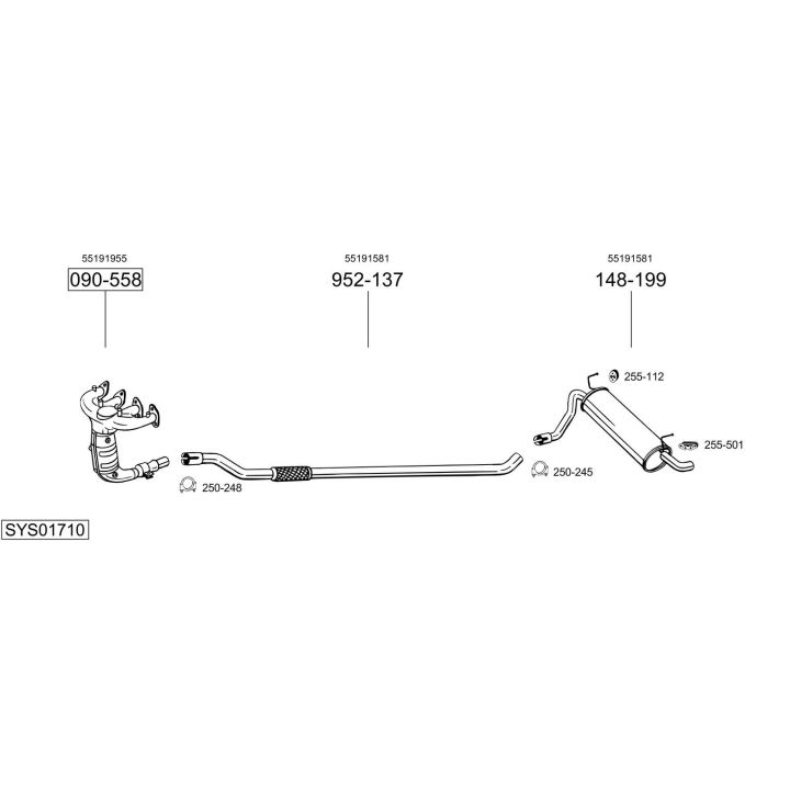 Išmetimo sistema BOSAL SYS01710