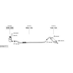 Išmetimo sistema BOSAL SYS01711