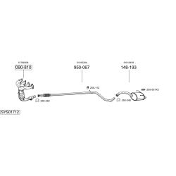 Išmetimo sistema BOSAL SYS01712