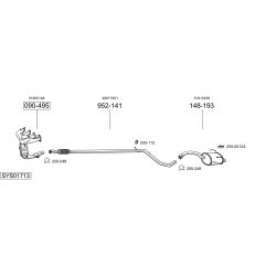 Išmetimo sistema BOSAL SYS01713