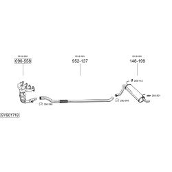 Išmetimo sistema BOSAL SYS01718