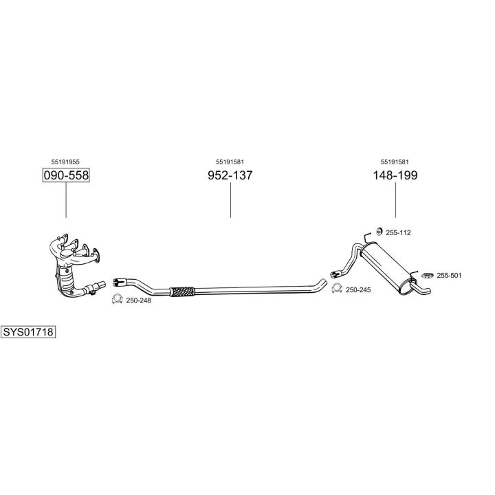 Išmetimo sistema BOSAL SYS01718