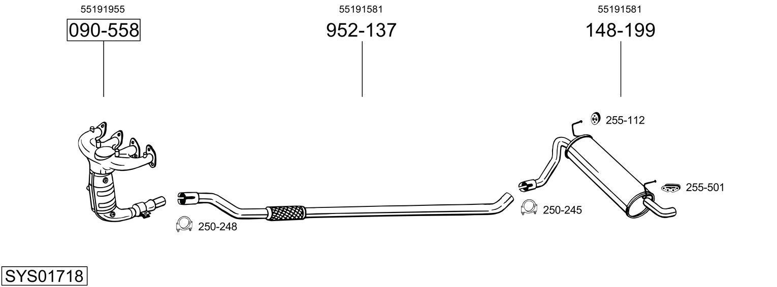 Išmetimo sistema BOSAL SYS01718