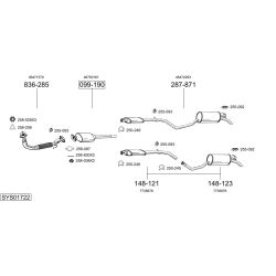 Išmetimo sistema BOSAL SYS01722