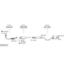 Išmetimo sistema BOSAL SYS01727