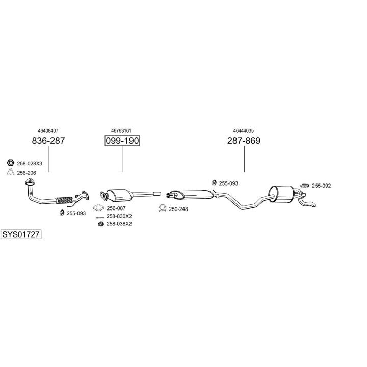 Išmetimo sistema BOSAL SYS01727