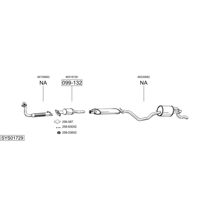 Išmetimo sistema BOSAL SYS01729