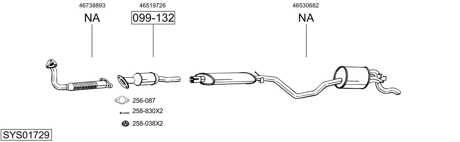 Išmetimo sistema BOSAL SYS01729