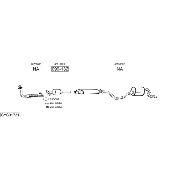 Išmetimo sistema BOSAL SYS01731