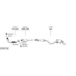 Išmetimo sistema BOSAL SYS01734