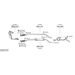 Išmetimo sistema BOSAL SYS01747