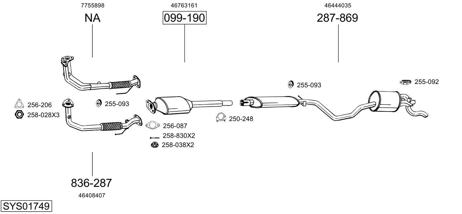 Išmetimo sistema BOSAL SYS01749