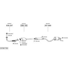 Išmetimo sistema BOSAL SYS01750