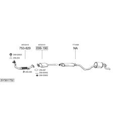 Išmetimo sistema BOSAL SYS01752