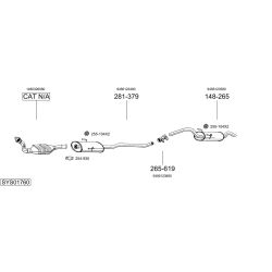 Išmetimo sistema BOSAL SYS01760