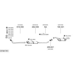 Išmetimo sistema BOSAL SYS01761