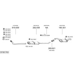 Išmetimo sistema BOSAL SYS01763