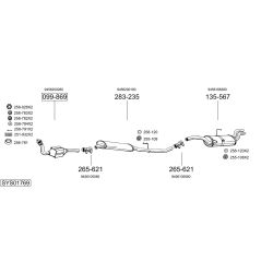 Išmetimo sistema BOSAL SYS01769