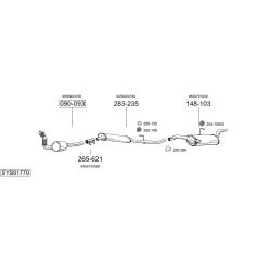 Išmetimo sistema BOSAL SYS01770