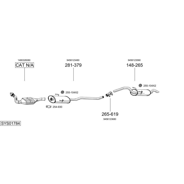 Išmetimo sistema BOSAL SYS01784