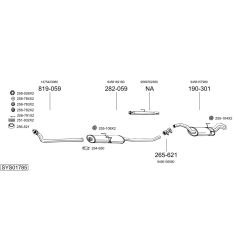 Išmetimo sistema BOSAL SYS01785