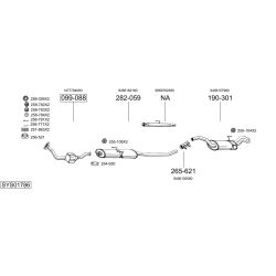 Išmetimo sistema BOSAL SYS01786