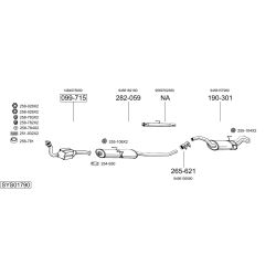 Išmetimo sistema BOSAL SYS01790