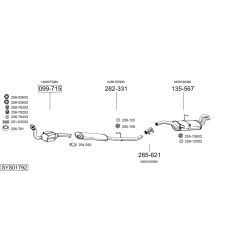 Išmetimo sistema BOSAL SYS01792