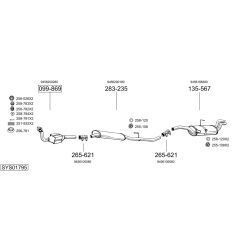 Išmetimo sistema BOSAL SYS01795