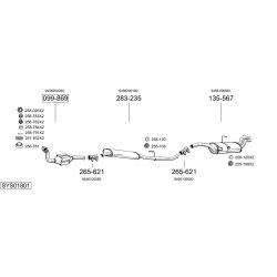 Išmetimo sistema BOSAL SYS01801