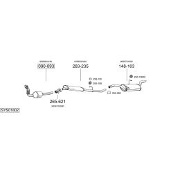 Išmetimo sistema BOSAL SYS01802