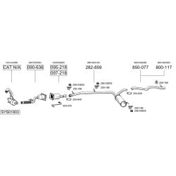 Išmetimo sistema BOSAL SYS01803