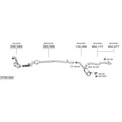Išmetimo sistema BOSAL SYS01808
