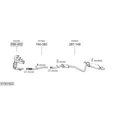Išmetimo sistema BOSAL SYS01822