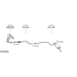Išmetimo sistema BOSAL SYS01823