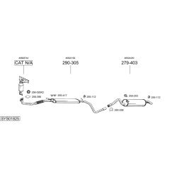 Išmetimo sistema BOSAL SYS01825