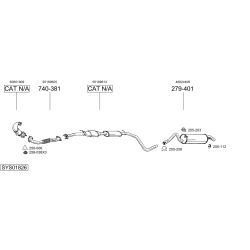 Išmetimo sistema BOSAL SYS01826