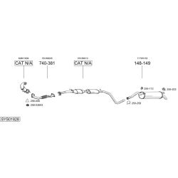 Išmetimo sistema BOSAL SYS01828