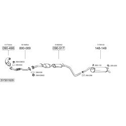 Išmetimo sistema BOSAL SYS01829