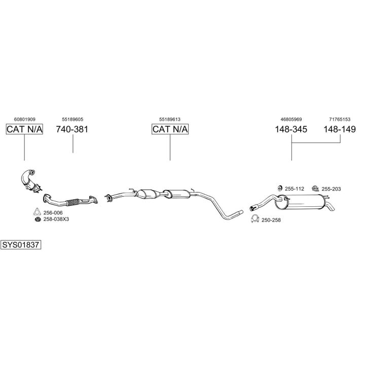 Išmetimo sistema BOSAL SYS01837