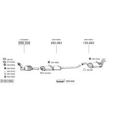 Išmetimo sistema BOSAL SYS01856
