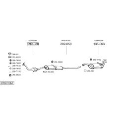 Išmetimo sistema BOSAL SYS01857