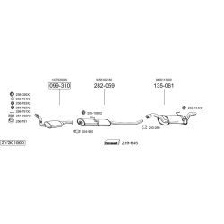 Išmetimo sistema BOSAL SYS01860