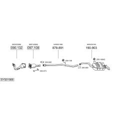 Išmetimo sistema BOSAL SYS01868