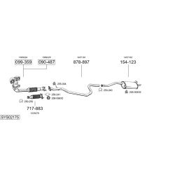 Išmetimo sistema BOSAL SYS02175