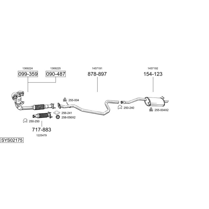 Išmetimo sistema BOSAL SYS02175