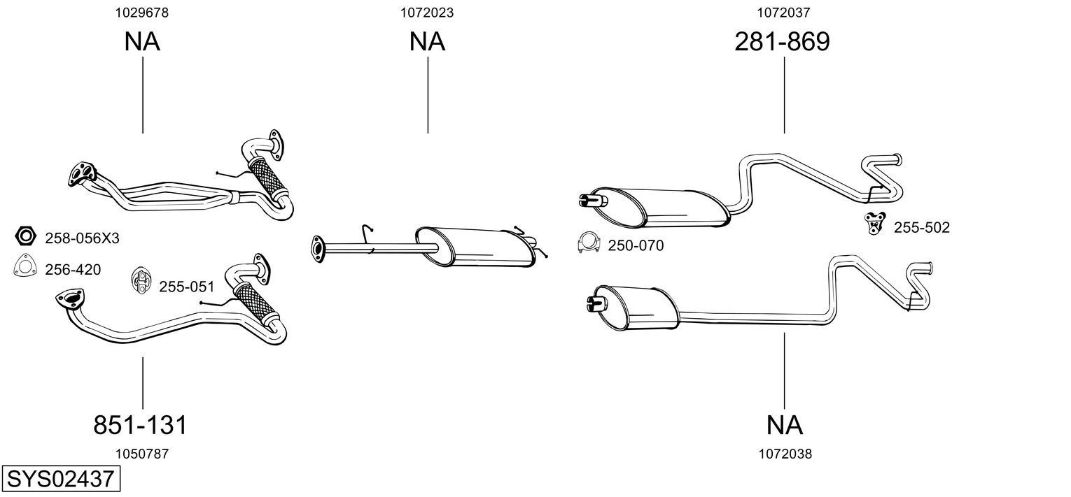 Išmetimo sistema BOSAL SYS02437